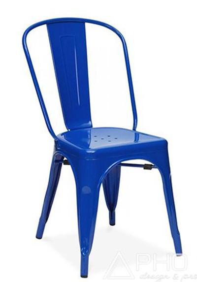  Mẫu ghế Tolix không tay TL-01 màu xanh dương